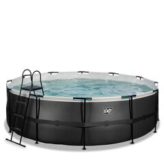 Каркасный бассейн с фильтром Exit Leather ø450x122 см, черный цена и информация | Бассейны | pigu.lt