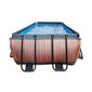 Karkasinis baseinas su filtru Exit Wood 400x200x122 cm, rudas kaina ir informacija | Baseinai | pigu.lt