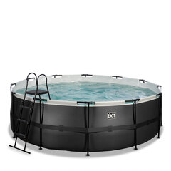 Каркасный бассейн с песочным фильтром Exit Leather ø427x122 см, черный цена и информация | Бассейны | pigu.lt
