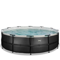 Каркасный бассейн с песочным фильтром Exit Leather ø488x122 см, черный цена и информация | Бассейны | pigu.lt