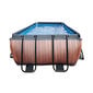 Karkasinis baseinas su smėlio filtru Exit Wood 400x200x122 cm, rudas kaina ir informacija | Baseinai | pigu.lt