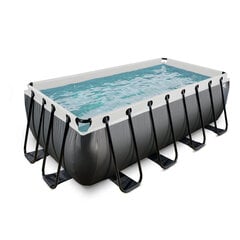 Каркасный бассейн с фильтром Exit Leather 400x200x122 см, черный цена и информация | Бассейны | pigu.lt