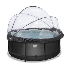 Каркасный бассейн с песочным фильтром и навесом Exit Leather, ø360x122 см, черный цена и информация | Бассейны | pigu.lt