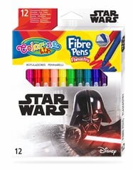 Nuplaunami flomasteriai Colorino Disney Star Wars, 12 spalvų kaina ir informacija | Piešimo, tapybos, lipdymo reikmenys | pigu.lt