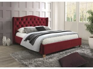 Кровать Signal Meble Aspen Velvet 160x200 см, красная цена и информация | Кровати | pigu.lt