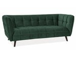 Трехместный бархатный диван Signal Meble Castello 3, темно-зеленый
