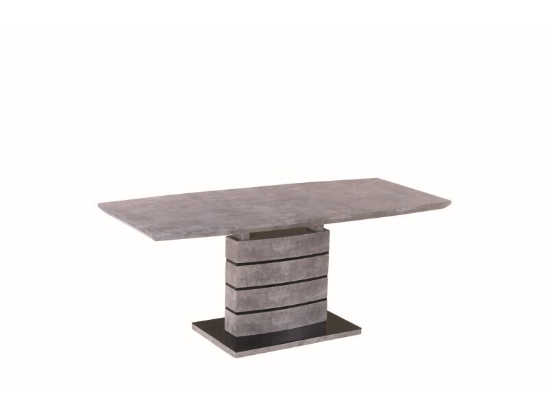 Išskleidžiamas stalas Signal Meble Leonardo, 140 cm, pilkas kaina ir informacija | Virtuvės ir valgomojo stalai, staliukai | pigu.lt