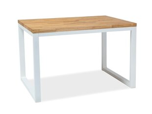 Стол Signal Meble Loras II, 180x90 см, коричневый/белый цена и информация | Кухонные и обеденные столы | pigu.lt