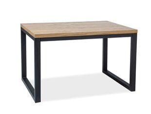 Stalas Signal Meble Loras II, 120x80 cm, tamsiai rudas/juodas kaina ir informacija | Virtuvės ir valgomojo stalai, staliukai | pigu.lt