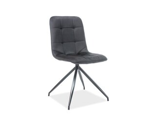 2-jų kėdžių komplektas Signal Meble Texo, juodas kaina ir informacija | Virtuvės ir valgomojo kėdės | pigu.lt