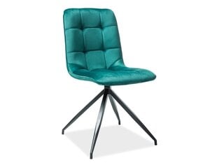 2-jų kėdžių komplektas Signal Meble Texo, žalias kaina ir informacija | Virtuvės ir valgomojo kėdės | pigu.lt