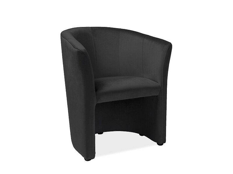Fotelis Signal Meble TM-1 Velvet, juodas kaina ir informacija | Svetainės foteliai | pigu.lt