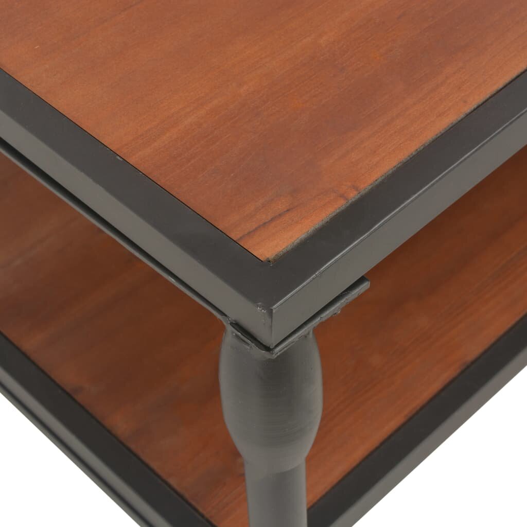 Kavos staliukas su lentyna, 120x60x40cm, eglės medienos masyvas kaina ir informacija | Kavos staliukai | pigu.lt