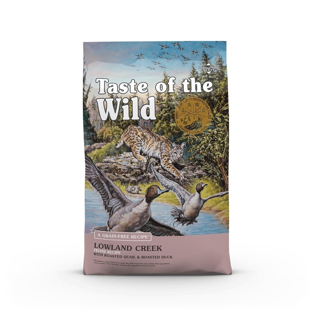 Taste of the Wild Lowland Creek sausas begrūdis kačių maistas su putpeliena ir antiena, 2 kg kaina ir informacija | Sausas maistas katėms | pigu.lt
