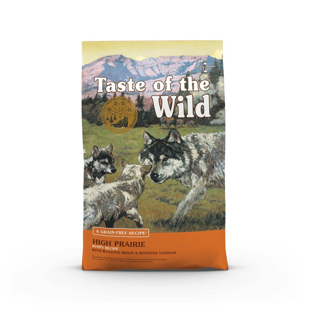 Taste of the Wild High Prairie Puppy sausas begrūdis šunų maistas su bizoniena ir elniena mažiems šuniukams, 12.2 kg цена и информация | Sausas maistas šunims | pigu.lt