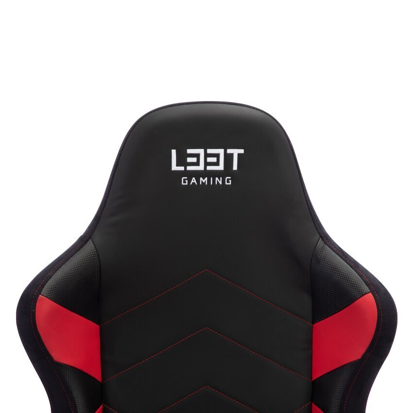 Žaidimų kėdė L33T Gaming Elite V4, juoda/raudona цена и информация | Biuro kėdės | pigu.lt