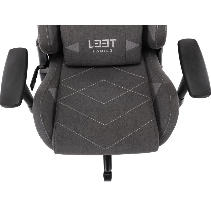 Žaidimų kėdė L33T Gaming Elite V4, tamsiai pilka kaina ir informacija | Biuro kėdės | pigu.lt