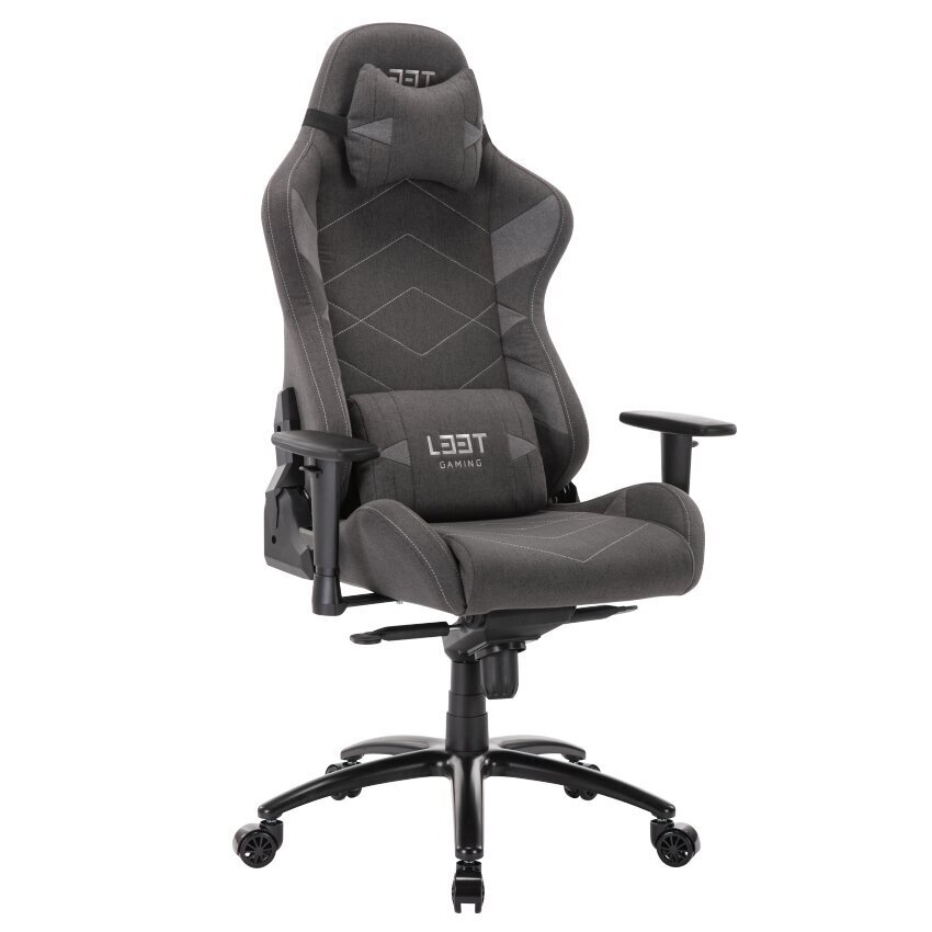 Žaidimų kėdė L33T Gaming Elite V4, tamsiai pilka цена и информация | Biuro kėdės | pigu.lt