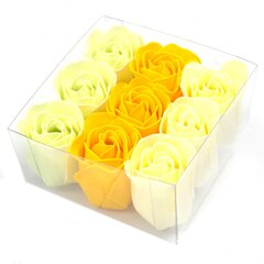 Gelsvos muilo rožės dėžutėje, 9 vnt kaina ir informacija | Muilai | pigu.lt