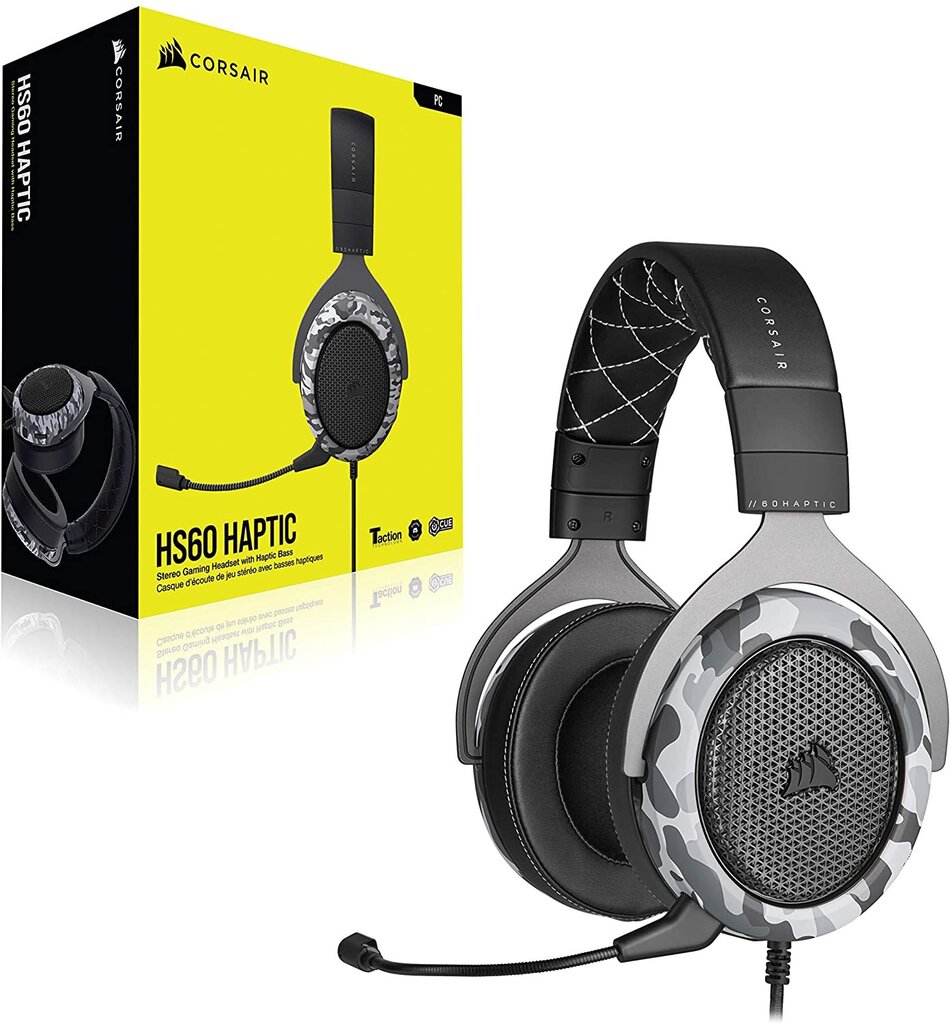 Corsair Gaming HS60 HAPTIC 7.1 kaina ir informacija | Ausinės | pigu.lt