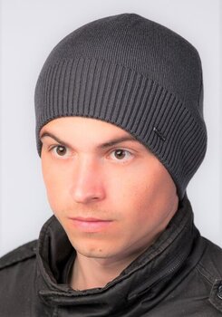 Vyriška kepurė PREMIUM, tamsiai pilka kaina ir informacija | Vyriški šalikai, kepurės, pirštinės | pigu.lt