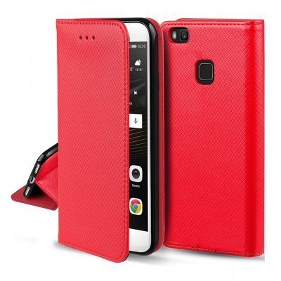 Hallo Smart Magnet Book Case Knygų telefono dėklas Samsung Galaxy A30 Raudona цена и информация | Telefono dėklai | pigu.lt