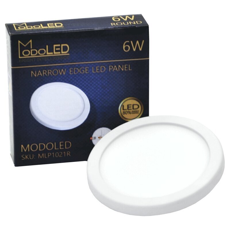 Lavireda apvalus LED šviestuvas su susiaurėjančiais kraštais Modoled 6W kaina ir informacija | Įmontuojami šviestuvai, LED panelės | pigu.lt