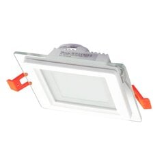 Lavireda kvadratinis LED šviestuvas su stiklu Vesta 6W цена и информация | Монтируемые светильники, светодиодные панели | pigu.lt