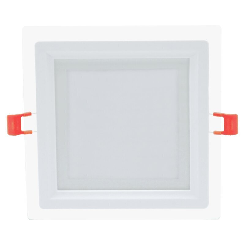Lavireda kvadratinis LED šviestuvas su stiklu Vesta 12W kaina ir informacija | Įmontuojami šviestuvai, LED panelės | pigu.lt