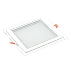 Lavireda kvadratinis LED šviestuvas su stiklu Vesta 18W kaina ir informacija | Įmontuojami šviestuvai, LED panelės | pigu.lt
