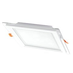 Lavireda kvadratinis LED šviestuvas su stiklu Vesta 18W kaina ir informacija | Įmontuojami šviestuvai, LED panelės | pigu.lt