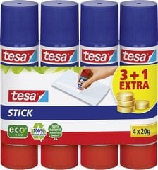 Клей-карандаш Tesa 4x20г, Mega Pack цена и информация | Клей | pigu.lt