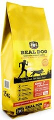 Real Dog Sensitive Simple su sorgu, jautriems šunims be glitimo ir Gmo 15kg kaina ir informacija | Sausas maistas šunims | pigu.lt