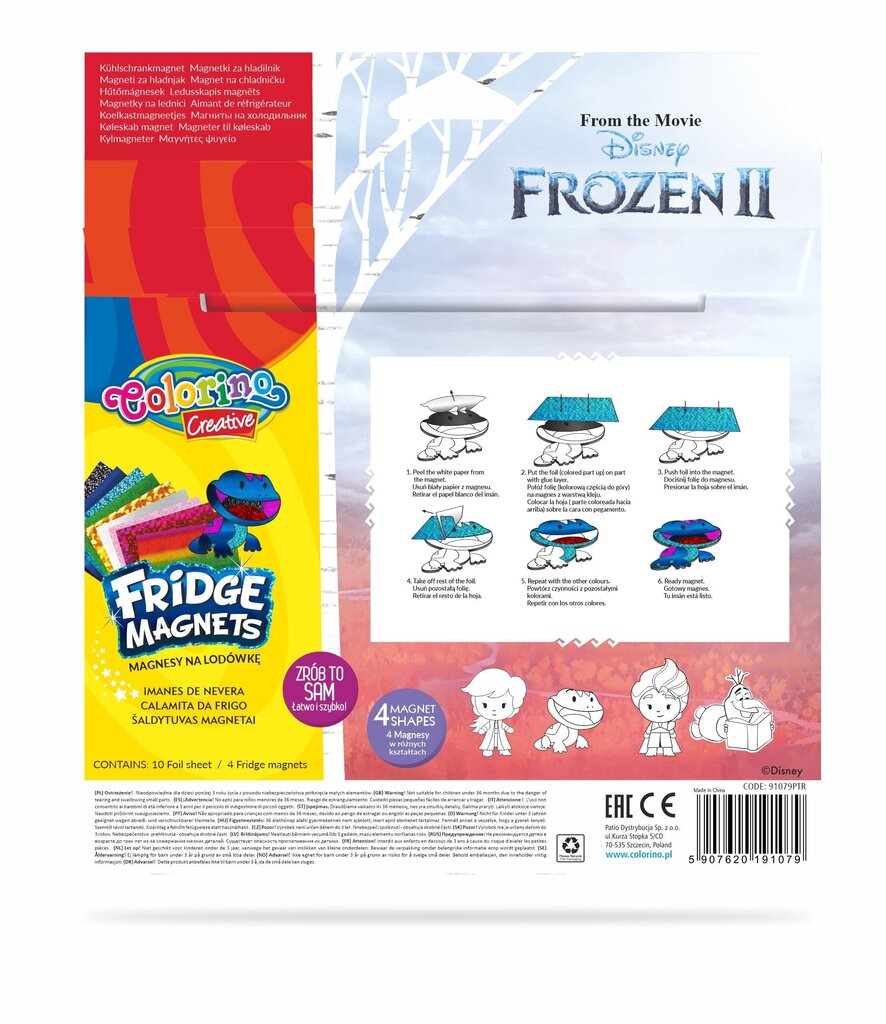 Rinkinys Susikurk pats šaldytuvo magnetukus, Colorino Creative Disney Frozen II kaina ir informacija | Lavinamieji žaislai | pigu.lt