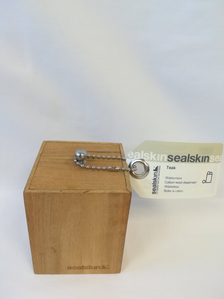 SEALSKIN TEAK dėžutė vatai sudėti цена и информация | Vonios kambario aksesuarai | pigu.lt