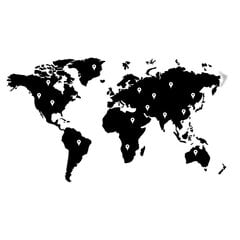 Pasaulio žemėlapio vinilo lipdukas, 140 X 76 cm kaina ir informacija | Interjero lipdukai | pigu.lt
