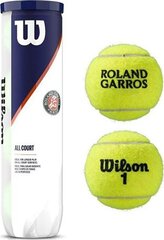 Lauko teniso kamuoliukai Wilson Roland Garos All Court 4 WRT116400, 4 vnt kaina ir informacija | Wilson Sportas, laisvalaikis, turizmas | pigu.lt