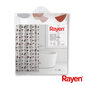 Dušo užuolaida Rayen, 180x200cm, balta/ruda kaina ir informacija | Vonios kambario aksesuarai | pigu.lt