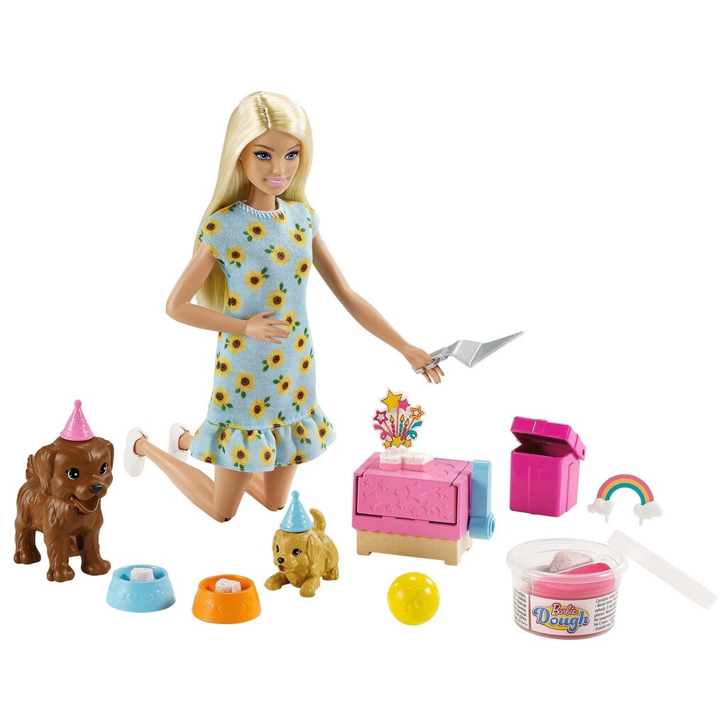 Lėlė Barbie šunų vakarėlių rinkinys, GXV75 kaina ir informacija | Žaislai mergaitėms | pigu.lt