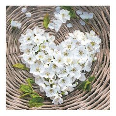 Servetėlės Flower Heart, 33x33/20 kaina ir informacija | Dekoracijos šventėms | pigu.lt