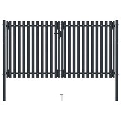 vidaXL Dvigubi vartai 306x200 cm kaina ir informacija | Tvoros ir jų priedai | pigu.lt