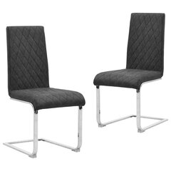 Gembinės valgomojo kėdės, 2vnt., 43x99 cm., juoda kaina ir informacija | Virtuvės ir valgomojo kėdės | pigu.lt