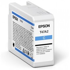 EPSON Singlepack Cyan T47A2 UltraChrome Pro 10 ink 50ml (C13T47A200), mėlyna (Cyan) kaina ir informacija | Kasetės rašaliniams spausdintuvams | pigu.lt