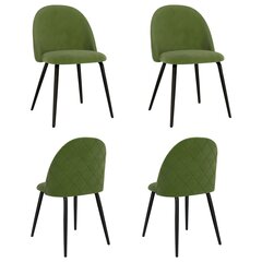 Valgomojo kėdės, 4vnt., 47x78 cm., žalia kaina ir informacija | Virtuvės ir valgomojo kėdės | pigu.lt