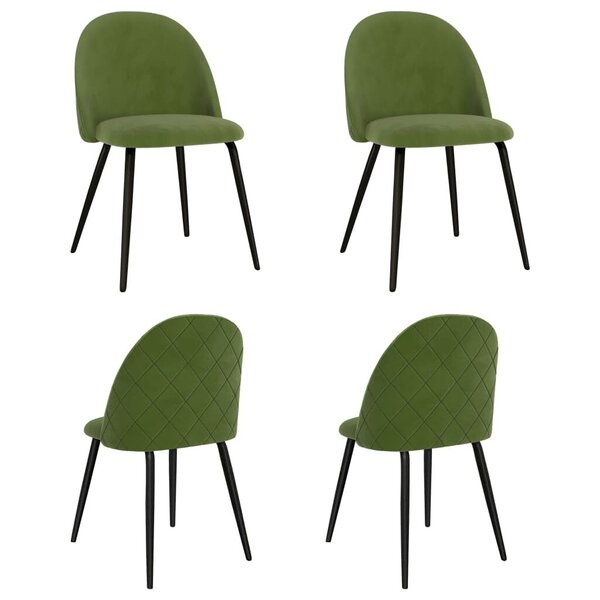 Valgomojo kėdės, 4vnt., 47x78 cm., žalia kaina | pigu.lt