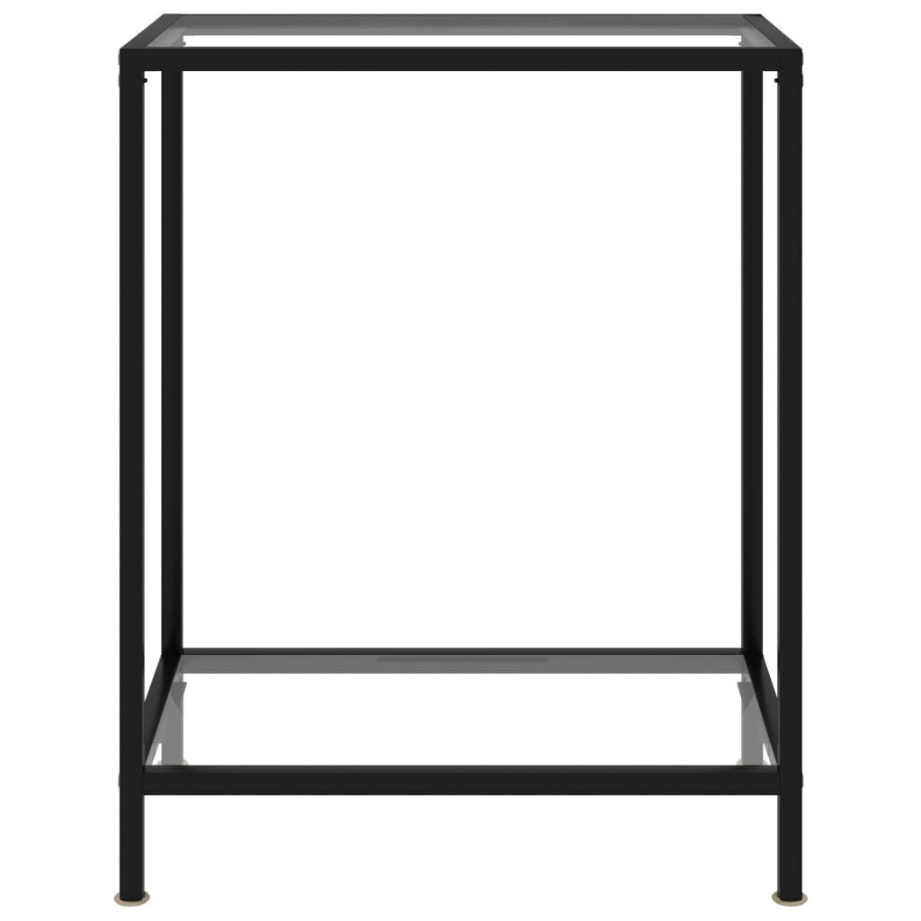 Konsolinis staliukas, 60x35x75cm, grūdintas stiklas, kaina ir informacija | Kavos staliukai | pigu.lt