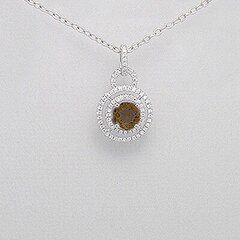 Серебряный (925) кулон с драгоценными камнями, код e62757 цена и информация | Украшения на шею | pigu.lt