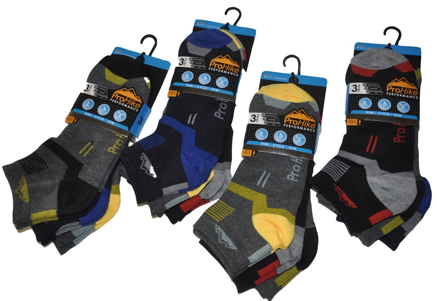 Vyriškų sportinių kojinių rinkinys ProHike Perfomance, 12 porų kaina ir informacija | Vyriškos kojinės | pigu.lt