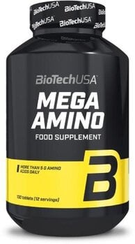 Biotech Mega Amino, 100 tabl. kaina ir informacija | Aminorūgštys | pigu.lt