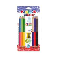 Карандаши цветные двусторонние Carioca Bi-Color Jumbo, 6 штук - 12 цветов цена и информация | Принадлежности для рисования, лепки | pigu.lt